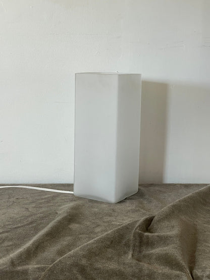 Vintage Tall Ikea Frosted White Pillar Light