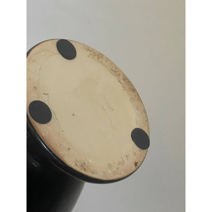 Black Glazed Urn Pedestal Pot