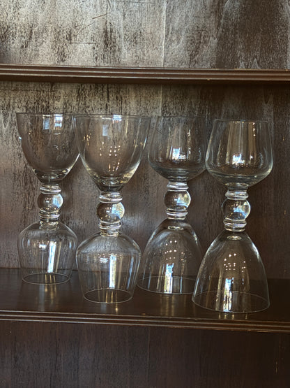 Glass Blown Dual Head Eine and Cocktail Glasses