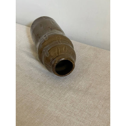 Sculpted Brown and Hints of Purple Textured Vase