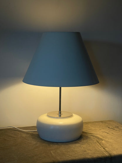 Thomas O’brien Vintage Modern Collection White Speckled Grey Ceramic Pebble Lamp