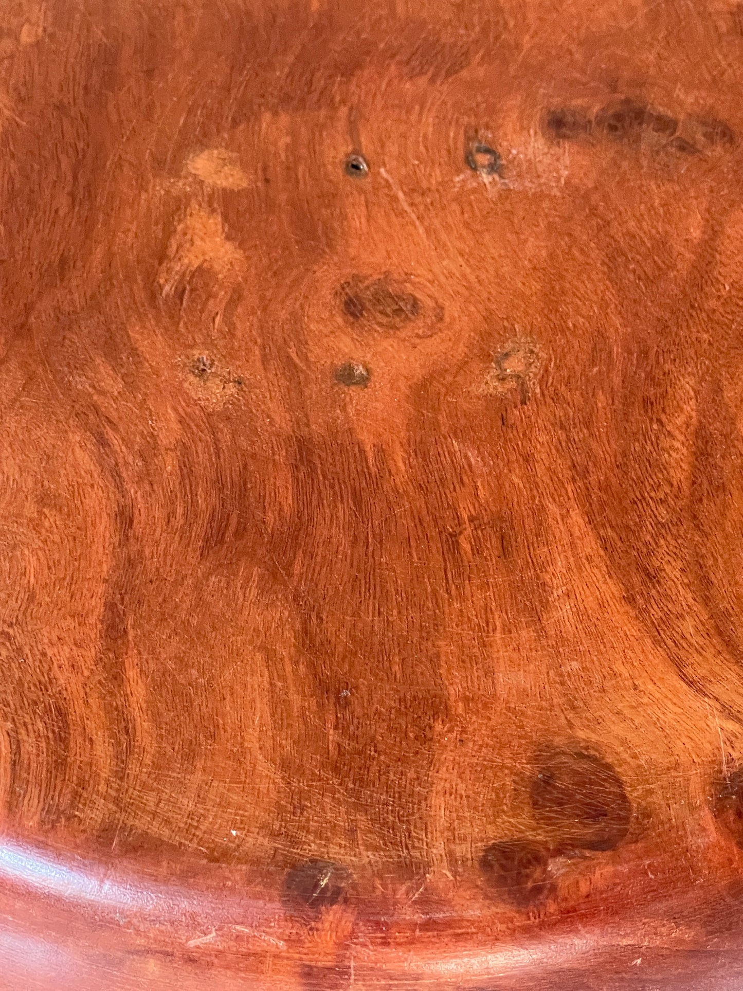 Large Hand carved and Turned Mexican Guamuchil Wood Salad Bowl