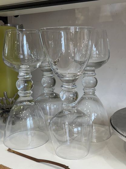 Glass-blown Dual Head Wine & Cocktail Glasses sold as set of 4