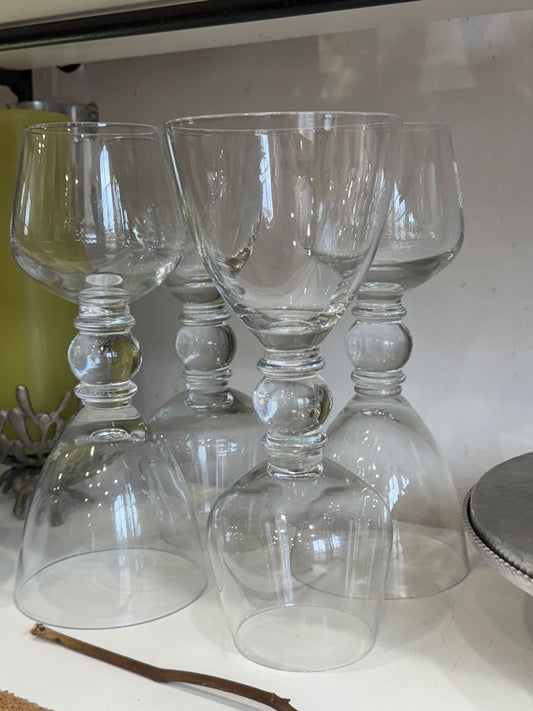 Glass-blown Dual Head Wine & Cocktail Glasses sold as set of 4
