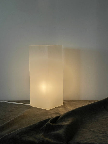 Vintage Tall Ikea Frosted White Pillar Light
