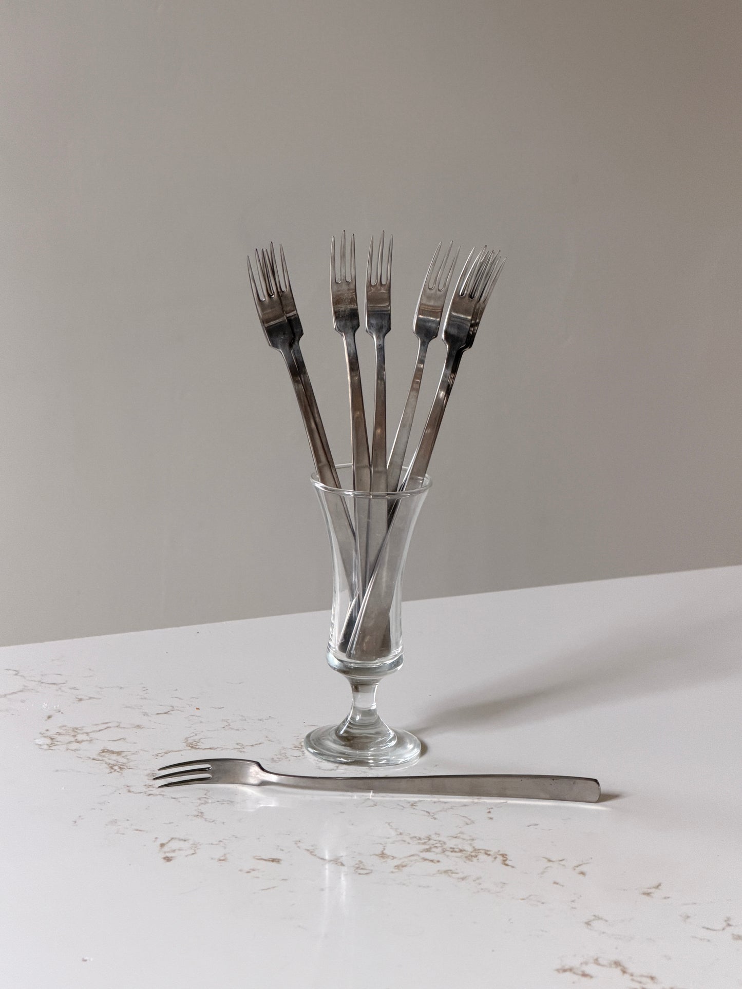 Vintage Gense Swedish Stainless Steel Appetizer Forks - Set of 9