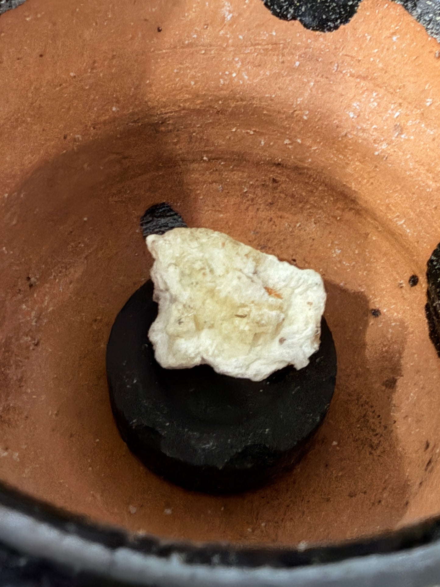 Medium Handcrafted Black Glaze Copal Resin + Incense Chalice
