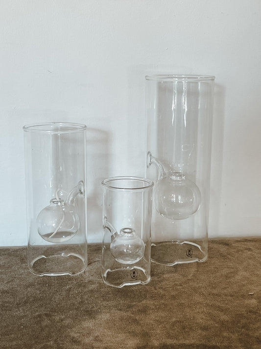 Vintage Wolfram Oil Lamps Trio