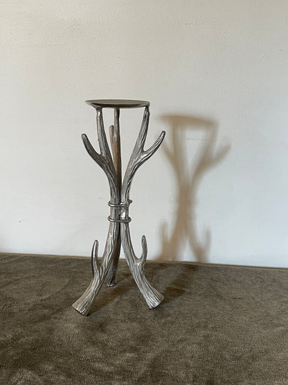 Casted Aluminum Tied Antler Bundle Candle Podium