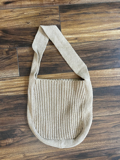 Brown Sweaterknit Shoulder Bag