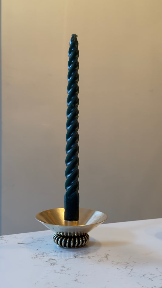 Rare 1940’s Brass Coil Foot Fredrick Buehner-Wanner “Buenilum” Candle Holder