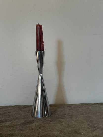 90’s Erika Pekkari Heavy Polished Steel Candle Holder