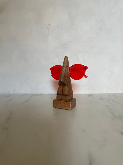 Wood Carved Nose Sunglass Display