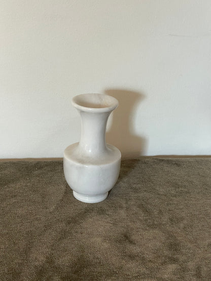 White & Grey Vein Marble Bud Vase