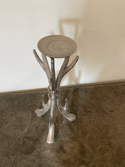 Casted Aluminum Tied Antler Bundle Candle Podium