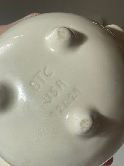 Vintage Bel-Terr Cream White Tri-Footed Soup Bowl