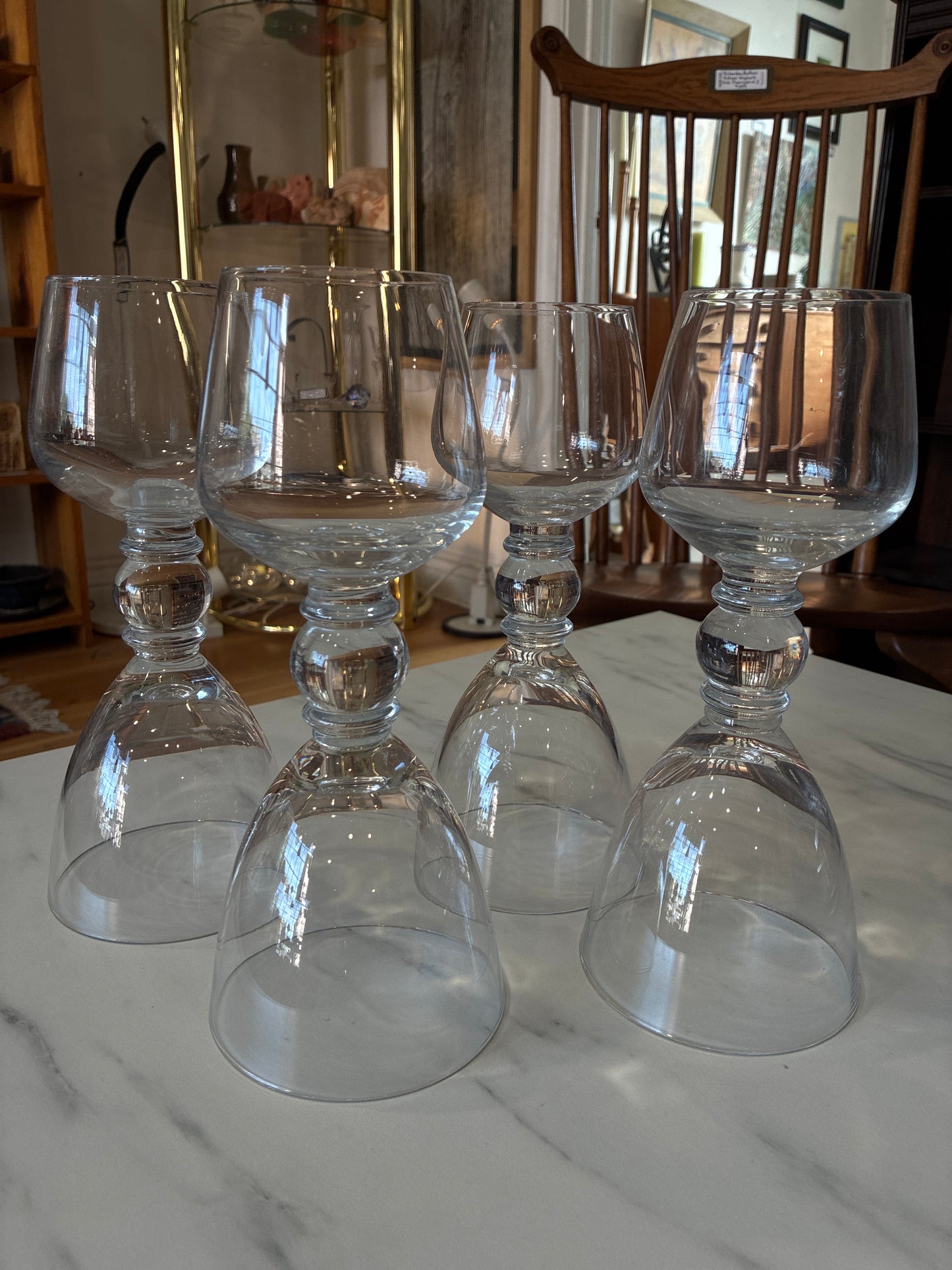 Glass Blown Dual Head Eine and Cocktail Glasses