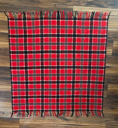 Vintage Traditional Plaid Baron Wool Throw Blanket