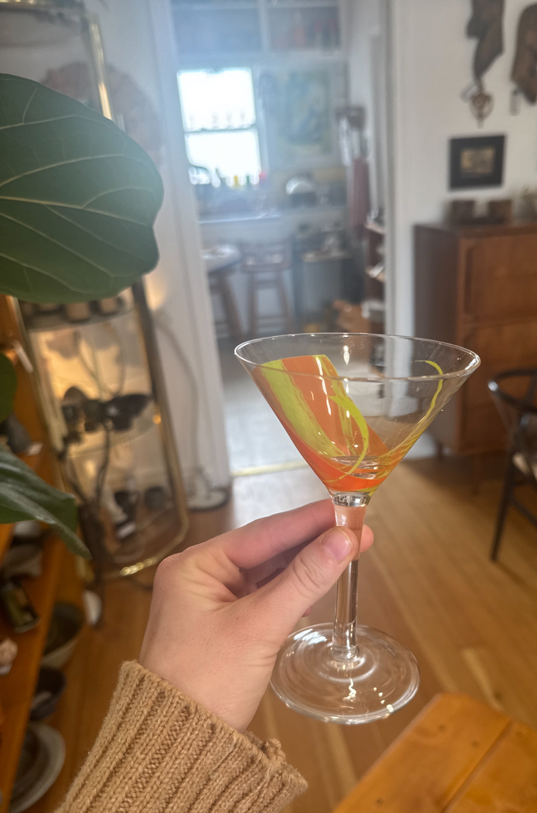 MCM Cointreau Abstract Martini Stemware sold as set of 4