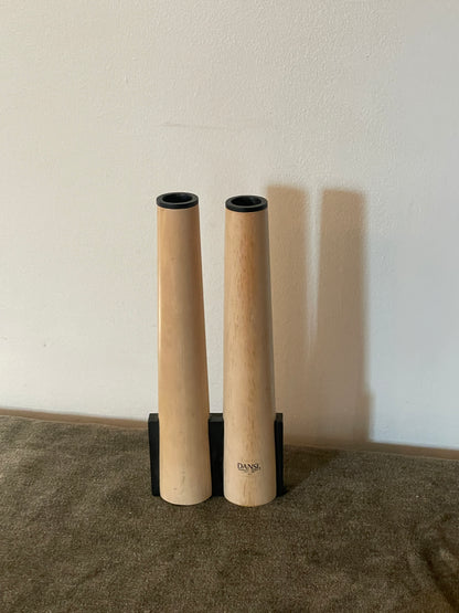Dansk Light Wood and Cast Iron Candle Holder