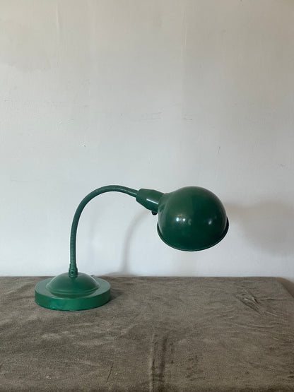 Vintage Dark Green Weighted Gooseneck Task Lamp