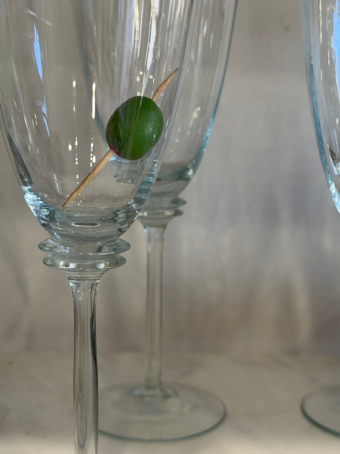 Crystal Glass Saucer Stem Occasion Ware - Set of 4