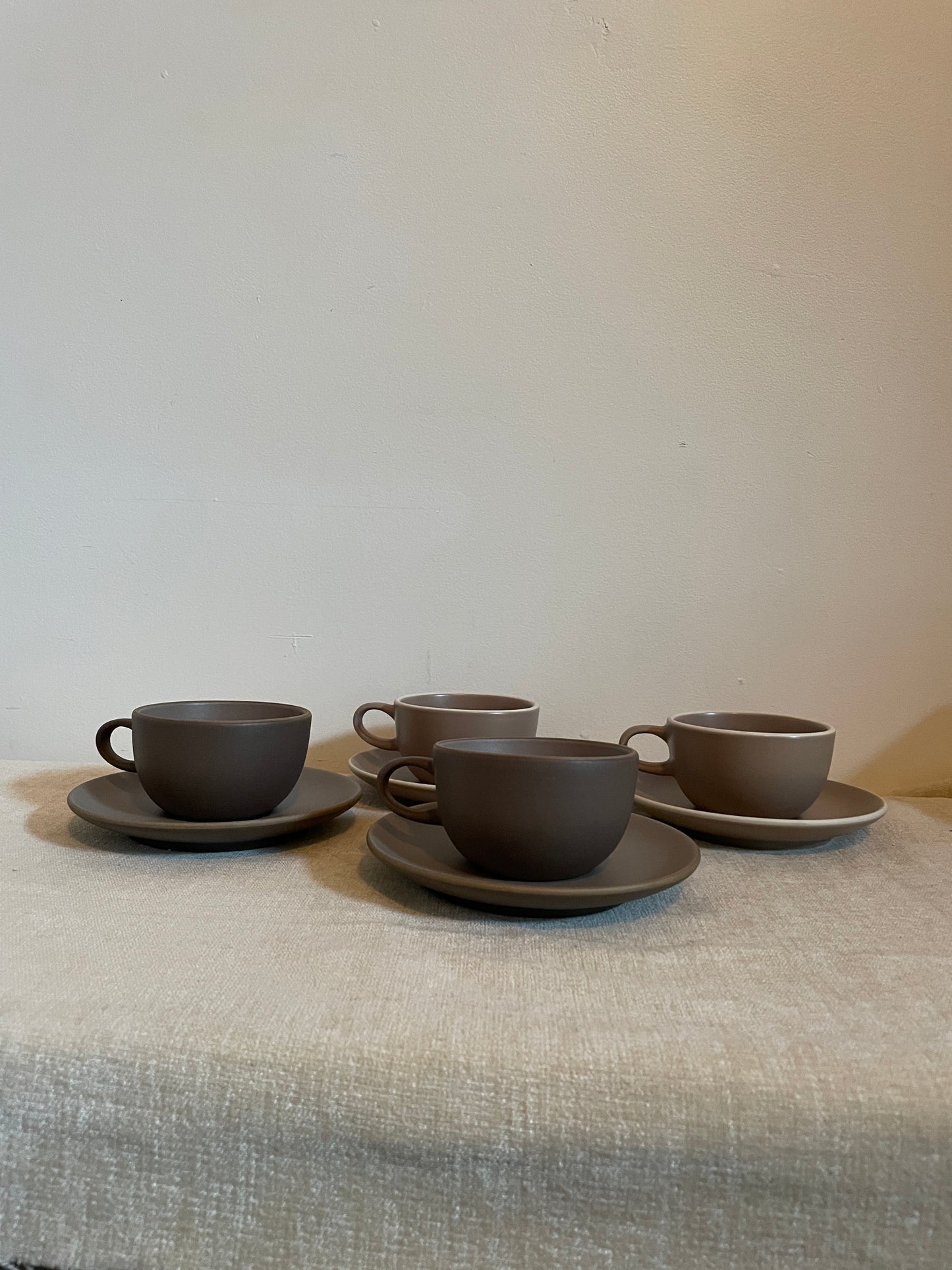 Heath Ceramic Cup and Saucer • Set of 4