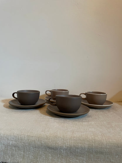 Heath Ceramic Cup and Saucer • Set of 4