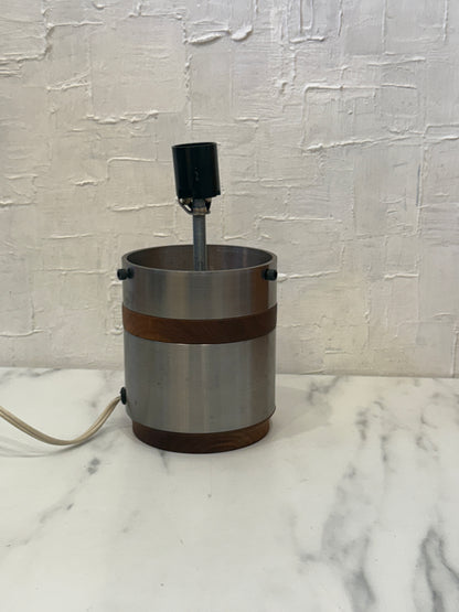 Galvanized Steel & Wood Industrial Table Lamp