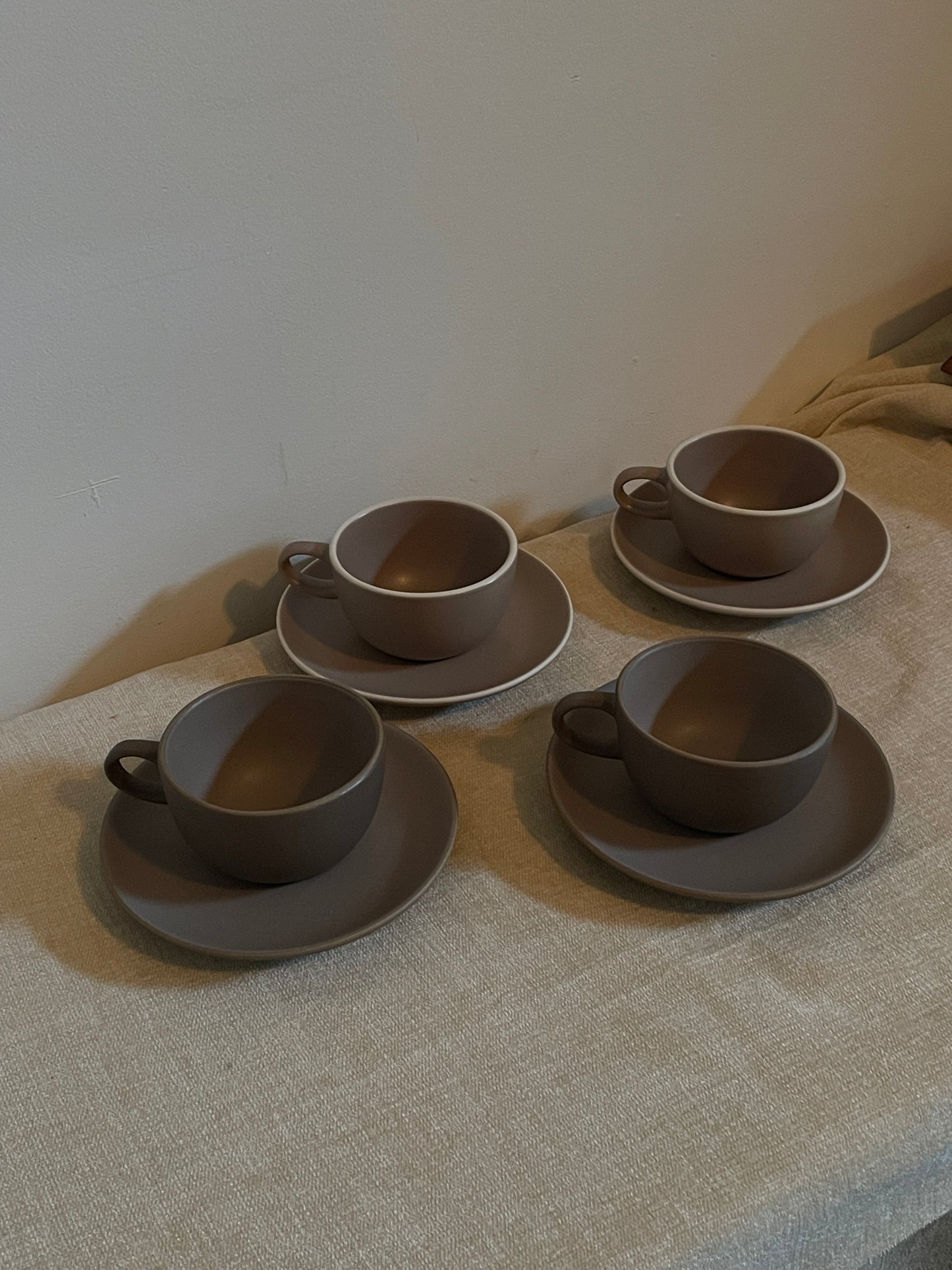 Heath Ceramic Cup and Saucer • Set of 4