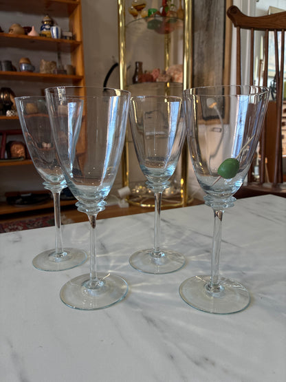 Crystal Glass Saucer Stem Occasion Ware - Set of 4