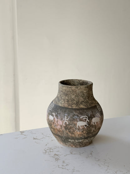2001 Pat & Olin Powers Fredoniali Arizona Studio Petroglyph Vase