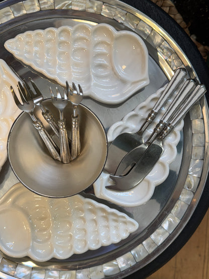 White Ceramic Shell Plate