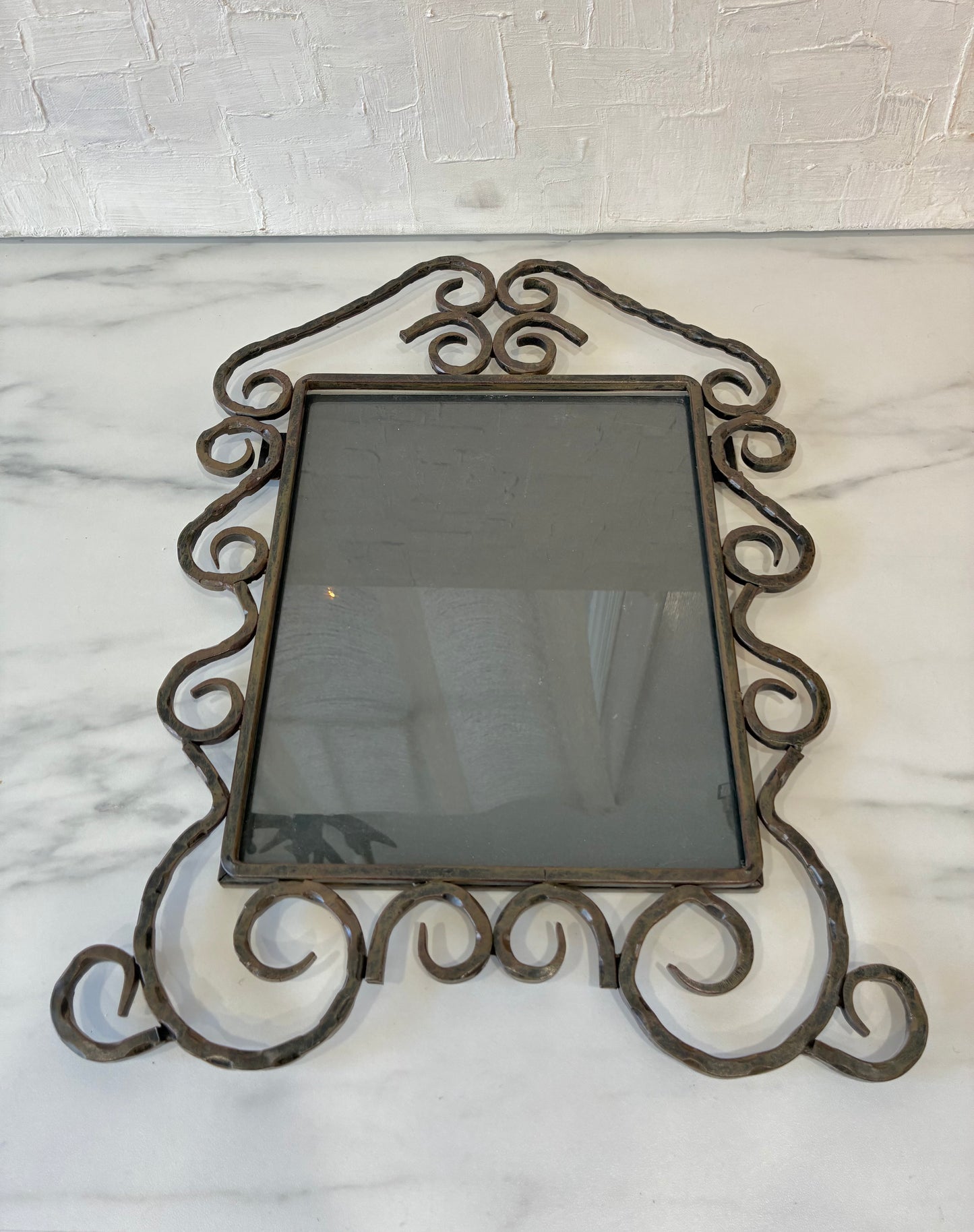 Fused Iron Scrolling Spiral Wall Photo  Frame