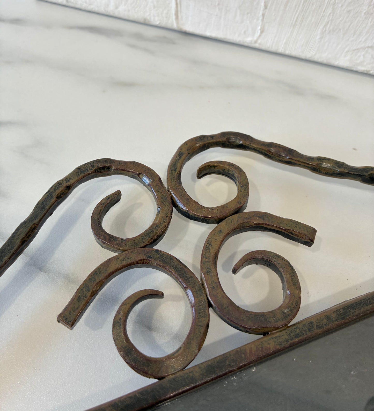 Fused Iron Scrolling Spiral Wall Photo  Frame