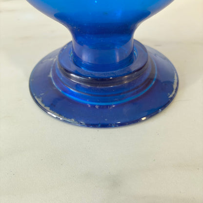 Vintage Anne Nilsson for IKEA Blue Bubble Glass Pillar Candle Holder