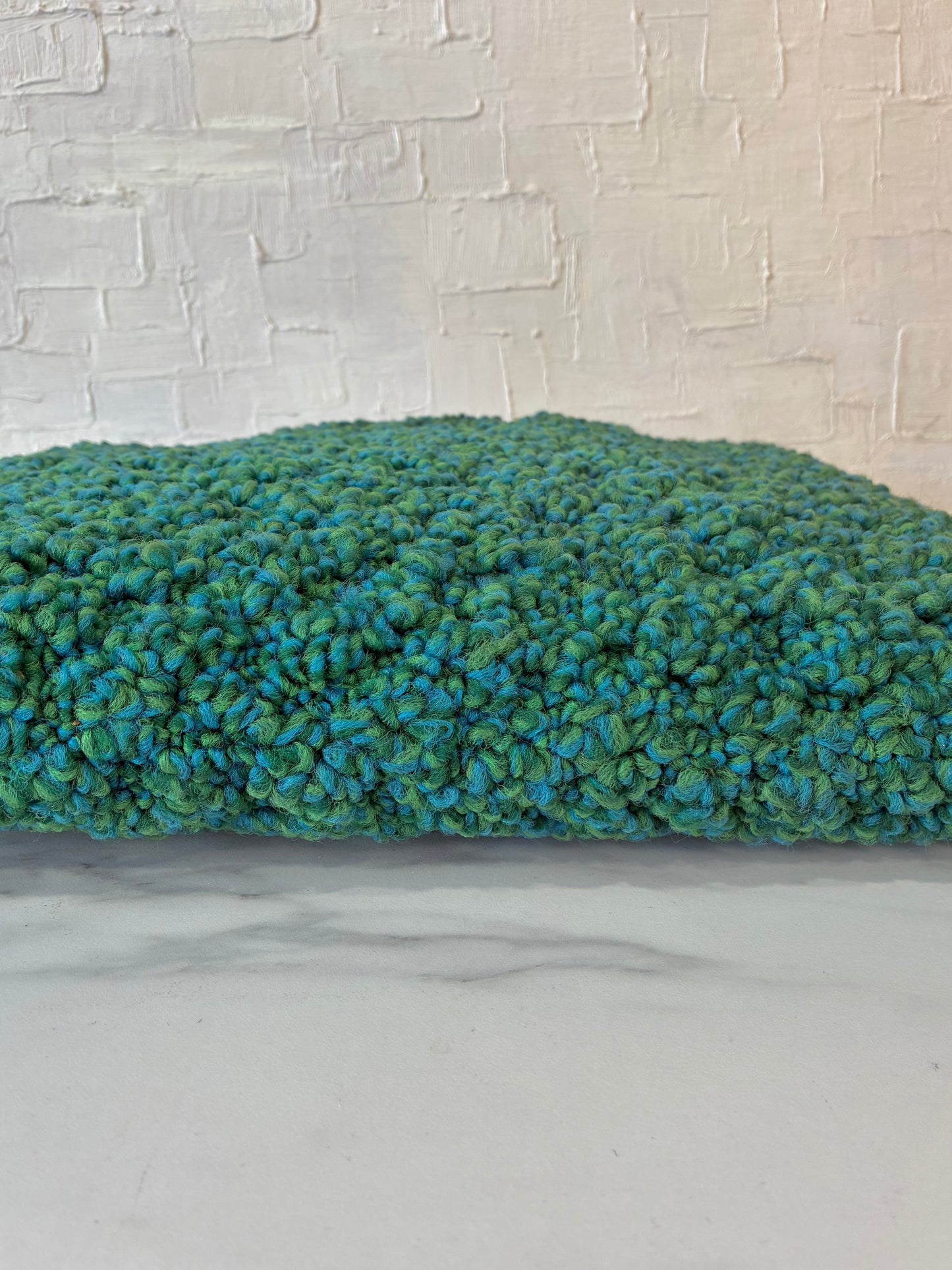 Vintage Handcrafted Peacock Green Carpet Textile Handbag