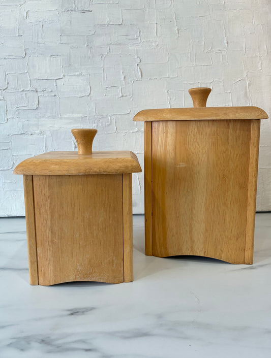 Lightwood Vintage Canisters with Lids sold as pair of 2