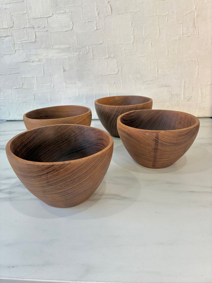 7 Piece MCM Knobler Teak Salad Bowl Set w/ Servers