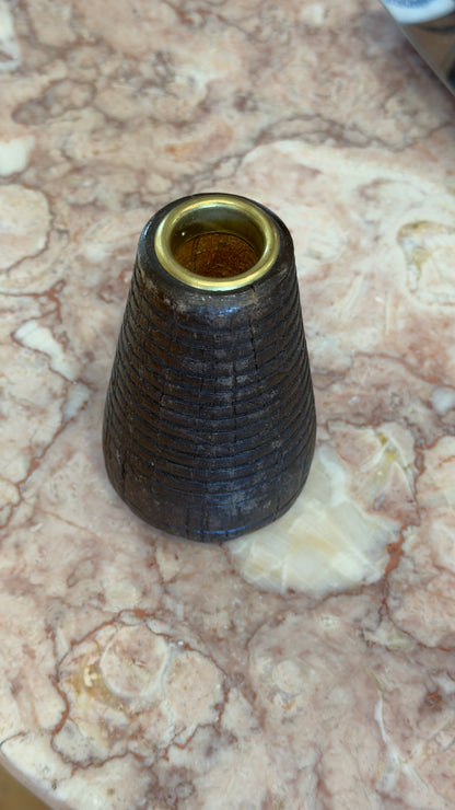 Vintage Wool Loom Spool Candle Holder