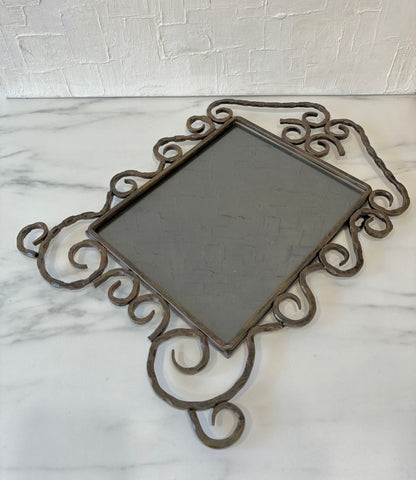 Fused Iron Scrolling Spiral Wall Photo  Frame
