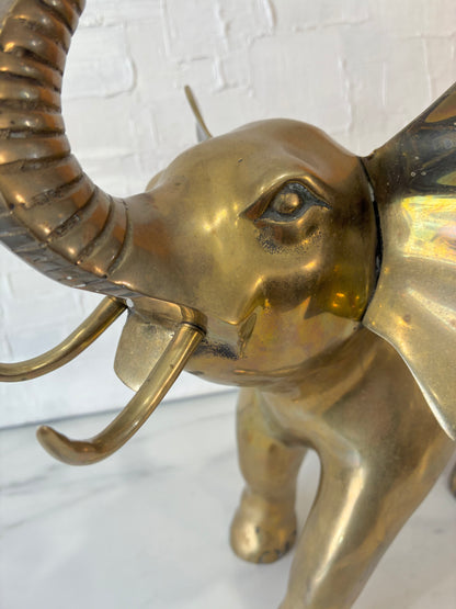 Midcentury Large, Brass Elephant Statue