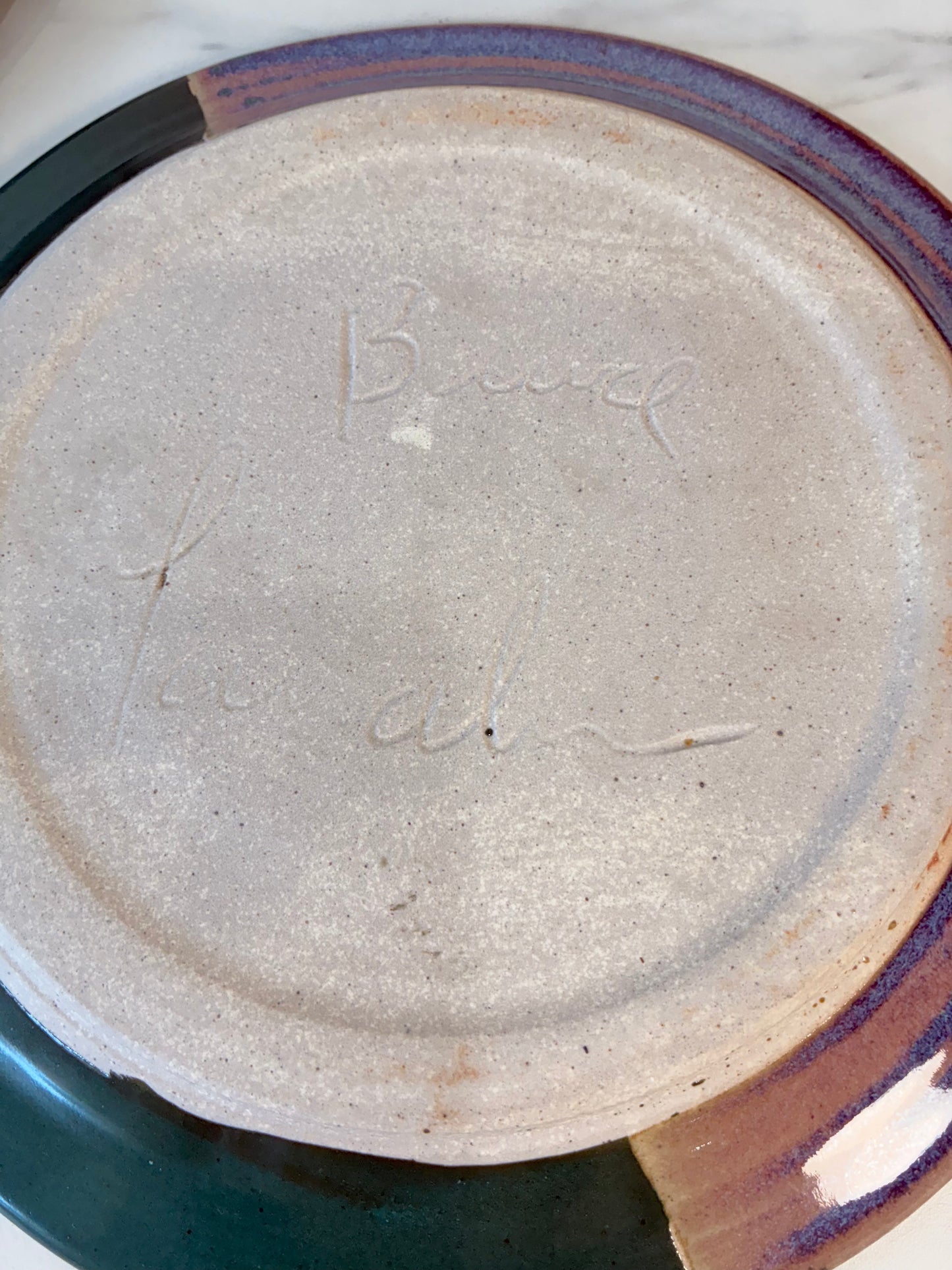 Trio of Studio Thrown Salad Bowls, Signed