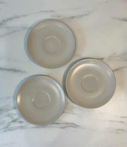 1948 Coupe Sand Glazed Heath Ceramic Bread & Butter Saucer plates; Set of 3