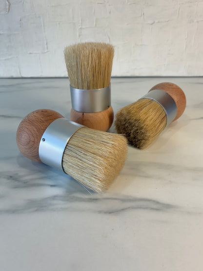 Ergonomic 2” Palm Handle Boar Bristle Wax Brush