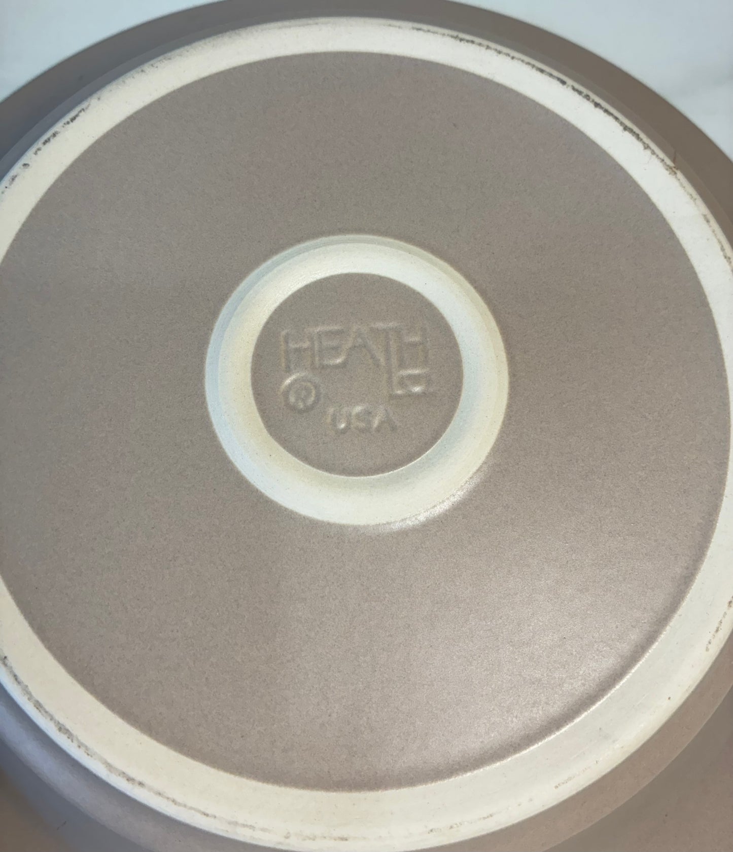 Trio Heath Ceramics Rim Line Pasta Bowl Plates, Stamped