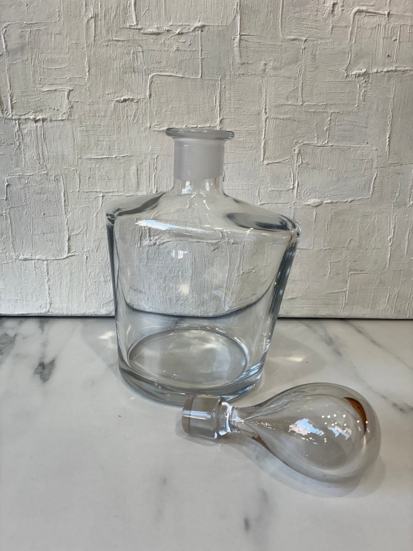 Vintage Glass “Whisky” Tear Drop Decanter