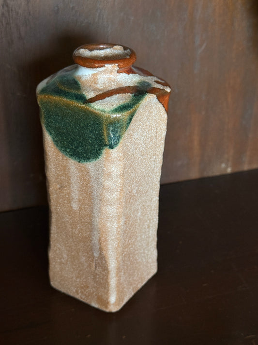Mid century Japanese Tego Drip Dry Glaze Vase