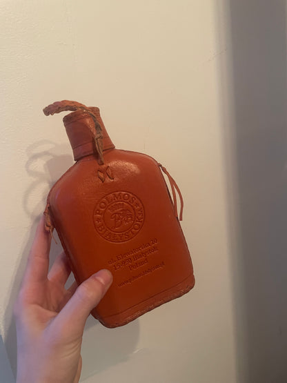 Vintage Leather “Zubrowska” Polish Vodka Flask (empty)