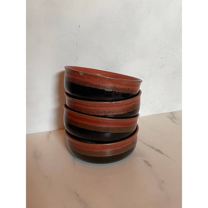 Desert Sunset Sands Stoneware Bowls, Set 4